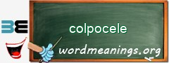 WordMeaning blackboard for colpocele